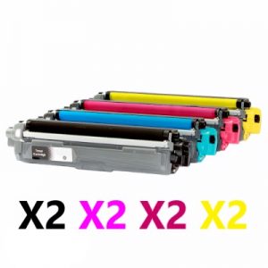 8 Pack Compatible Brother TN-253 / TN-257 Toner Cartridge [2BK,2C,2M,2Y]