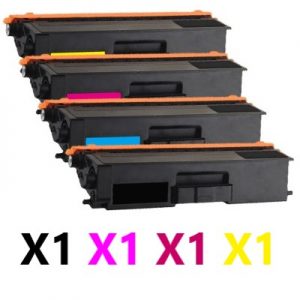 4 Pack Compatible Brother TN-346 High Yield Toner Cartridge (1BK,1C,1M,1Y)