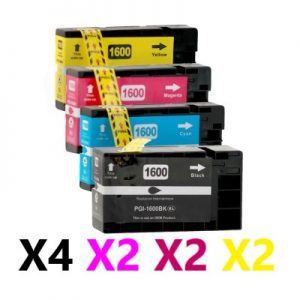 10 Pack Compatible Canon PGI-1600XL High Yield Ink Cartridge (4BK,2C,2M,2Y)