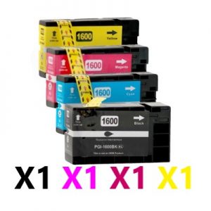 4 Pack Compatible Canon PGI-1600XL High Yield Ink Cartridge (1BK,1C,1M,1Y)