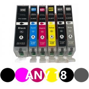 Any 18 x Compatible  Canon PGI-650XL CLI651XL High Yield Ink Cartridges