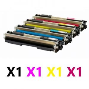 4 Pack Compatible HP CE310A-CE313A (126A) Toner Cartridge (1BK,1C,1M,1Y)