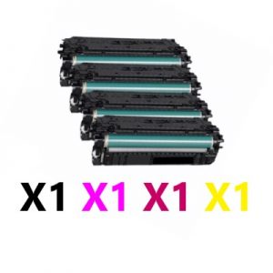 4 Pack Compatible HP CF360X-363X (508X) High Yield Toner Cartridge (1BK,1C,1M,1Y)