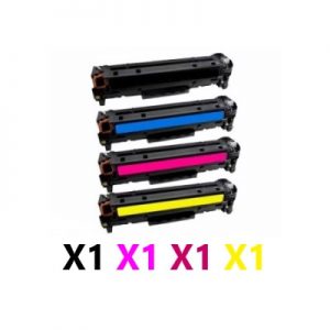 4 Pack Compatible HP CF500X-CF503X (202X) High Yield Toner Cartridge (1BK,1C,1M,1Y)