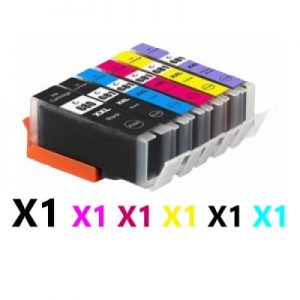 6 Pack Compatible Canon PGI-680XXL CLI-681XXL Extra High Yield Ink Cartridges (1BK,1C,1M,1Y,1PBK,1PB)