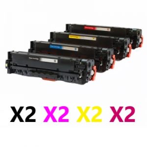 8 Pack Compatible Canon CART-316 Toner Cartridge (2BK,2C,2M,2Y)