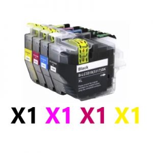 4 Pack Compatible Brother LC-3319XL High Yield Ink Cartridge (1BK,1C,1M,1Y)