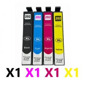 4 Pack Compatible Epson 202XL  High Yield Ink Cartridge (1BK,1C,1M,1Y)