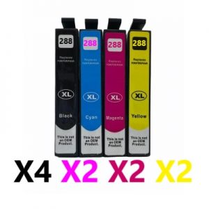 10 Pack Compatible Epson 288XL  High Yield Ink Cartridge (4BK,2C,2M,2Y)