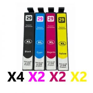 10 Pack Compatible Epson 29XL High Yield Ink Cartridge (4BK,2C,2M,2Y)