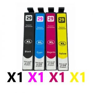 4 Pack Compatible Epson 29XL High Yield Ink Cartridge (1BK,1C,1M,1Y)