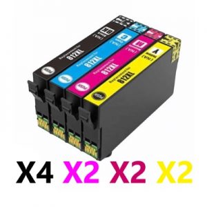 10 Pack Compatible Epson 812XL High Yield Ink Cartridge (4BK,2C,2M,2Y)