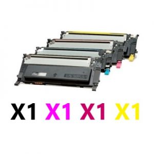 4 Pack Compatible Samsung CLT-407S Toner Cartridge (1BK,1C,1M,1Y)