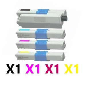 4 Pack Compatible OKI C301/C321/MC342 Toner Cartridge (1BK,1C,1M,1Y)