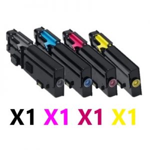 4 Pack Compatible Dell C2660dn/C2665dnf Toner Cartridge (1BK,1C,1M,1Y)