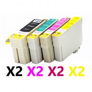 8 Pack Compatible Epson 140 Extra High Yield Ink Cartridge (2BK,2C,2M,2Y)