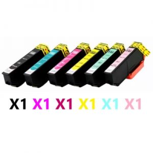 6 Pack Compatible Epson 277XL High Yield Ink Cartridge (1BK,1C,1M,1Y,1LC,1LM)