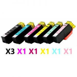 8 Pack Compatible Epson 277XL High Yield Ink Cartridge (3BK,1C,1M,1Y,1LC,1LM)