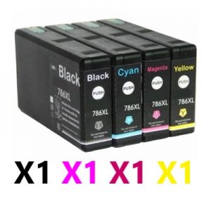 4 Pack Compatible Epson 786XL High Yield Ink Cartridge (1BK,1C,1M,1Y)