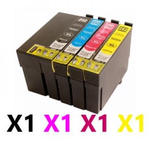 4 Pack Compatible Epson 252XL High Yield Ink Cartridge (1BK,1C,1M,1Y)