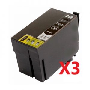 3 x Compatible Epson 252XL Black High Yield Ink Cartridge