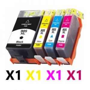 4 Pack Compatible HP 905XL High Yield Ink Cartridge (1BK,1C,1M,1Y)