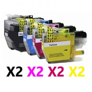 8 Pack Compatible Brother LC-3329XL High Yield Ink Cartridge (2BK,2C,2M,2Y)