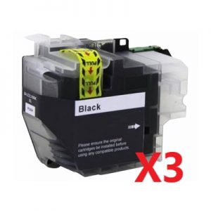 3 x Compatible Brother LC-3329XLBK Black High Yield Ink Cartridge – 3,000 Pages