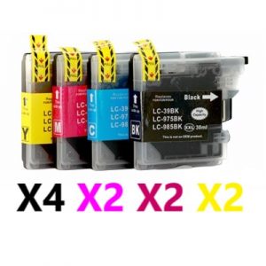 10 Pack Compatible Brother LC-39 Ink Cartridge (4BK,2C,2M,2Y)