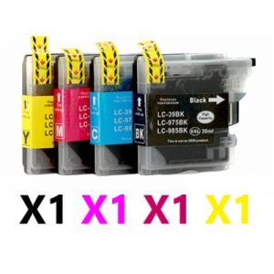 4 Pack Compatible Brother LC-39 Ink Cartridge (1BK,1C,1M,1Y)