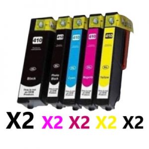 10  Pack Compatible Epson 410XL High Yield Ink Cartridge (2BK,2C,2M,2Y,2PBK)