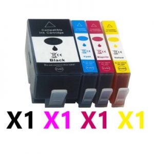 4 Pack Compatible HP 915XL High Yield Ink Cartridge (1BK,1C,1M,1Y)