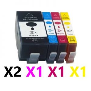 5 Pack Compatible HP 915XL High Yield Ink Cartridge (2BK,1C,1M,1Y)