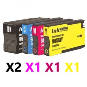 5 Pack Compatible HP 965XL High Yield Ink Cartridge (2BK,1C,1M,1Y)