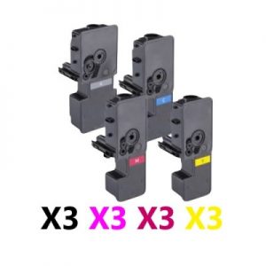 12 Pack Compatible Kyocera TK-5234 Toner Cartridge (3BK,3C,3M,3Y)