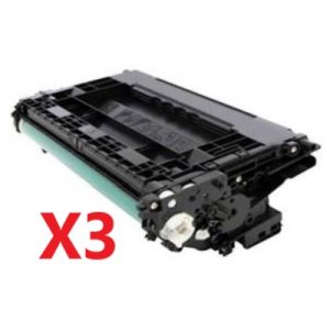 3 x Compatible HP CF237A (37A) Black Toner Cartridge – 11,000 Pages