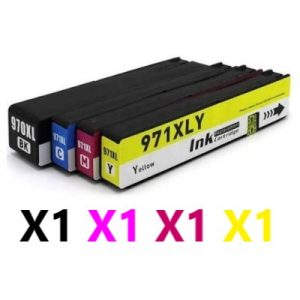 4 Pack Compatible HP 970XL & 971XL High Yield Ink Cartriges (1BK,1C,1M,1Y)