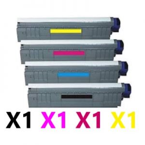 4 Pack Compatible OKI ES8460 (44059241-44059244) Toner Cartridge (1BK,1C,1M,1Y)