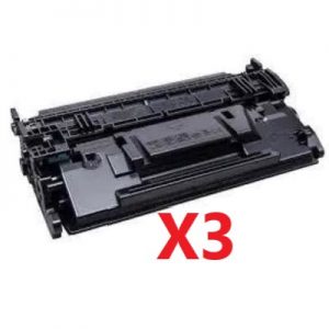 3 x Compatible HP CF287A (87A) Black Toner Cartridge – 9,000 Pages