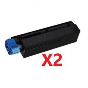 2 x Compatible Oki 45807107 High Yield Black Toner Cartridge – 7,000 Pages