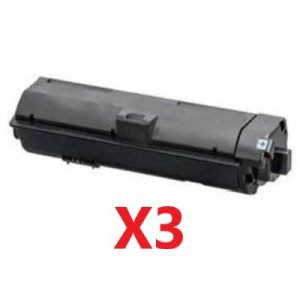 3 x Compatible Kyocera TK-1154 Black Toner Cartridge 3,000 Pages