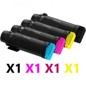 4 Pack Compatible Fuji Xerox CT202610-CT202613 High Yield Toner Cartridges (1BK,1C,1M,1Y)