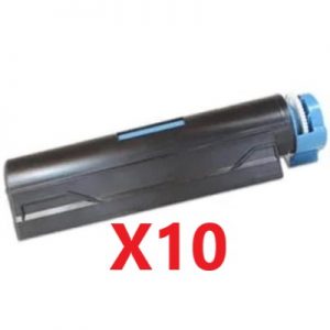 10 x Compatible Oki 44917606 Black Toner Cartridge – 12,000 Pages