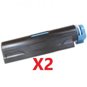 2 x Compatible Oki 44917606 Black Toner Cartridge – 12,000 Pages