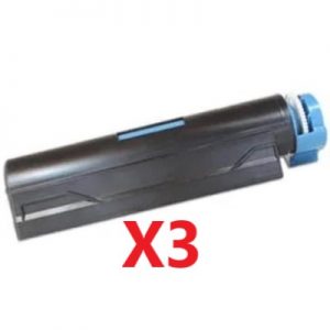 3 x Compatible Oki 44917606 Black Toner Cartridge – 12,000 Pages