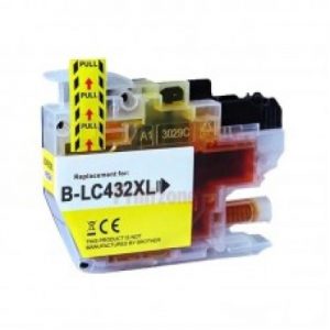 Compatible Brother LC-432XLY YellowHigh Yield Ink Cartridge – 1,500 Pages