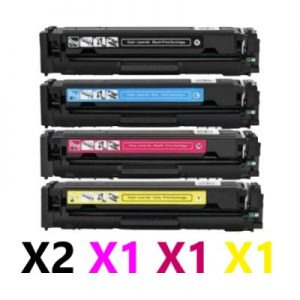 5 Pack Compatible HP 206X High Yield Toner Cartridge (2BK,1C,1M,1Y)