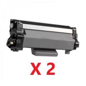 2 x Compatible Brother TN-2530XL High Yield Black Toner Cartridge – 3,000 pages