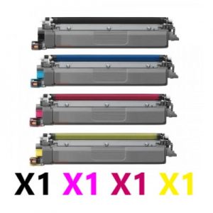 4 Pack Compatible Brother TN-258XL High Yield Toner Cartridge (1BK,1C,1M,1Y)