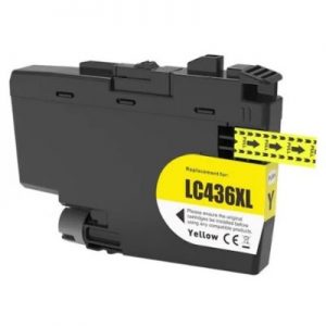 Compatible Brother LC-436XLY Yellow High Yield Ink Cartridge – 5,000 Pages